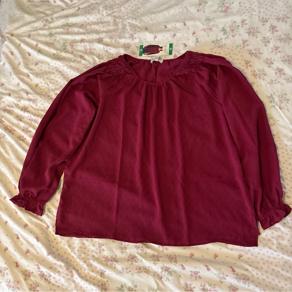 Jessica Simpson Red Sleeved Blouse